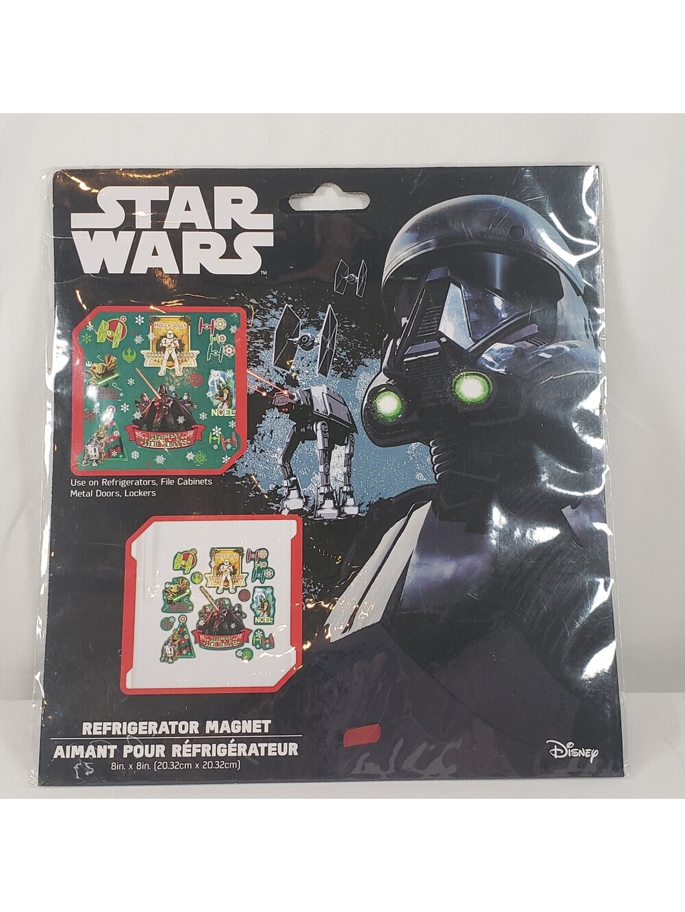 Star Wars Christmas Refrigerator Magnet Set Disney Yoda Vader Boba Fett NEW
